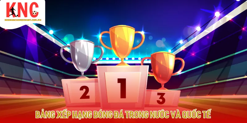 Giao diện BXH bóng đá trực tuyến với đầy đủ các thông số điểm số và hiệu số